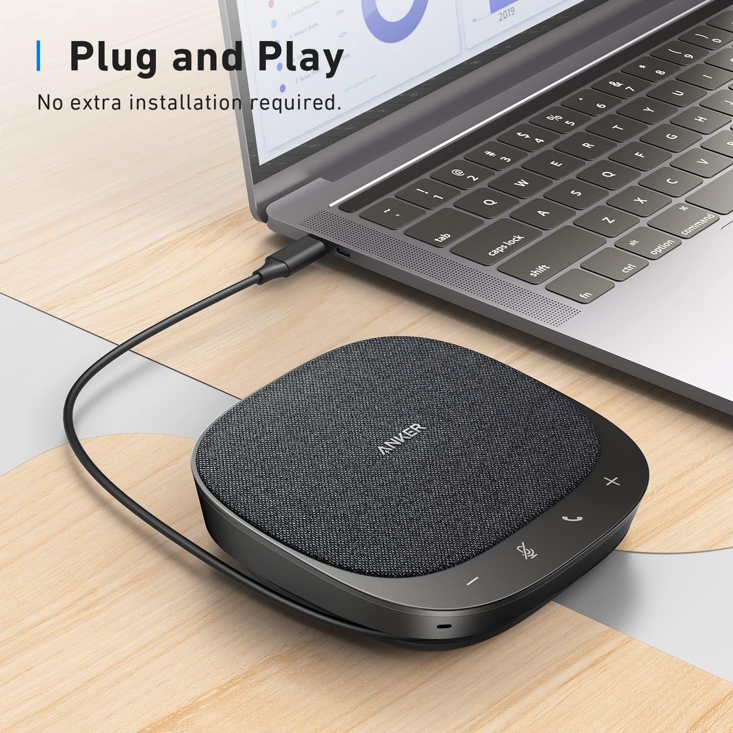 Anker PowerConf S330 USB Speakerphone for Home Office, Plug and Play