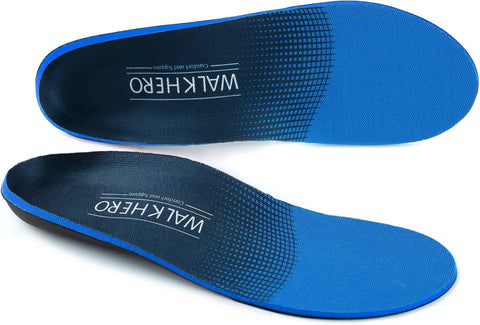 WalkHero Plantar Fasciitis Insoles, Arch Support Inserts for Pain Relief