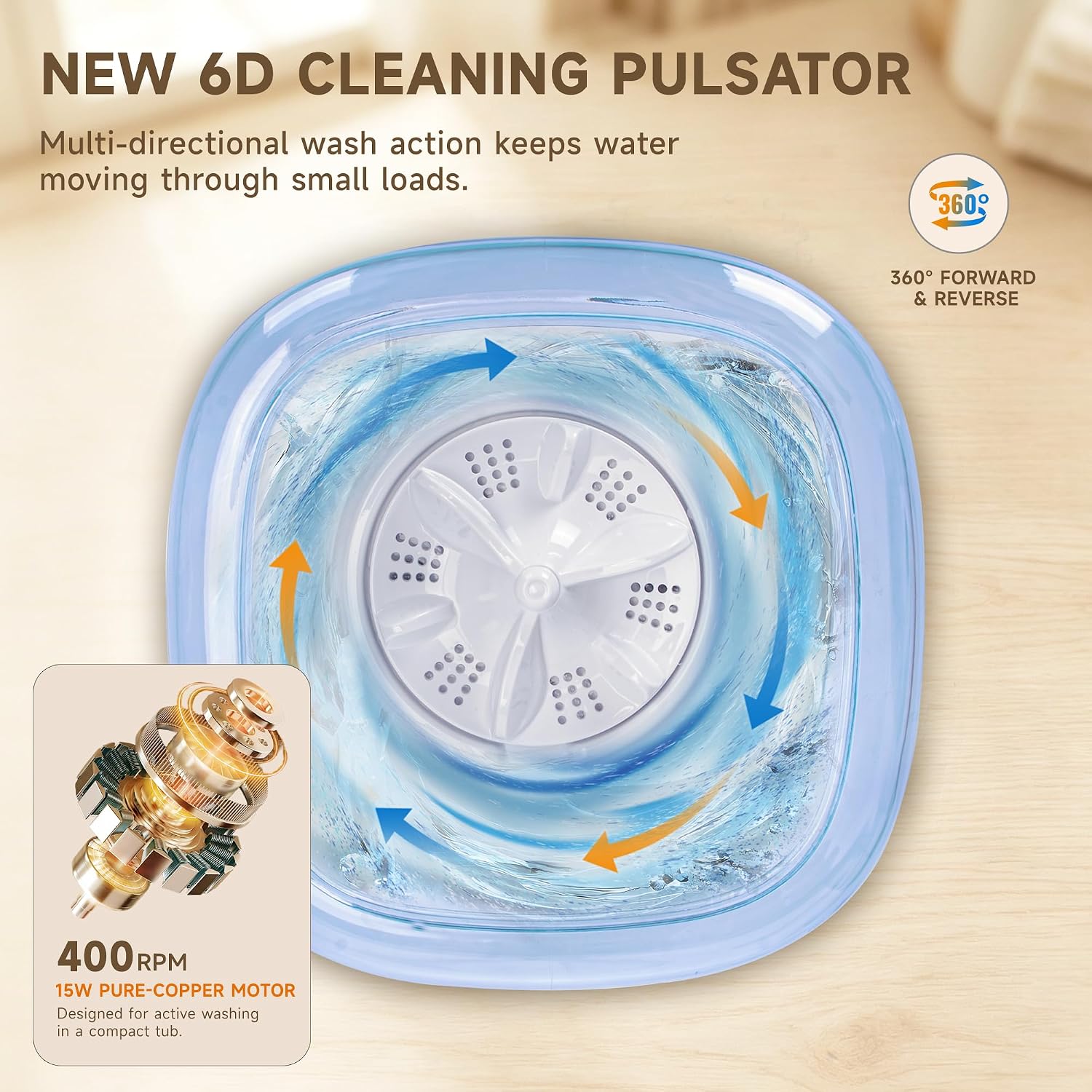 3L Rechargeable Mini Washing Machine, Portable Underwear Washer