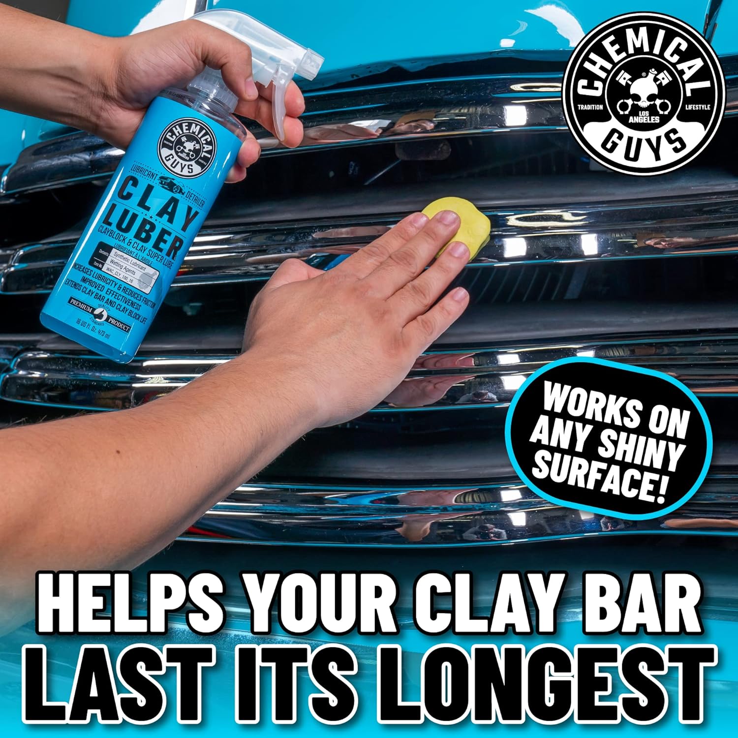 Chemical Guys, Clay Luber Synthetic Lubricant for Clay Bars & Blocks, 16 oz