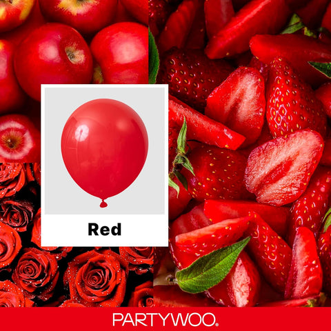 PartyWoo Red Balloons 120pcs Different Sizes of 18 12 10 5 Inch