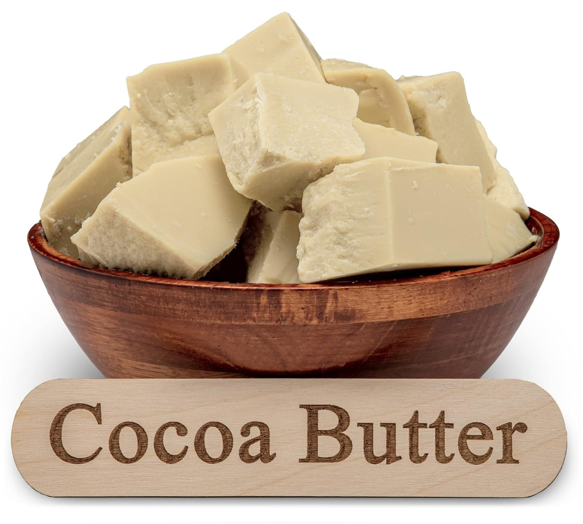 Plant Guru Raw Cocoa Butter 5 lbs. Bulk - 100% Pure Natural Unrefined FOOD GRADE Arriba Nacional Cacao Bean, Great For Chocolate Making, Soap, Lip Balm and Moisturizer For DIY Body Butters