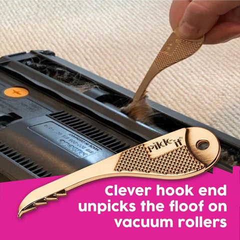 Pikk-it® Vacuum Hair Brush Cleaner Tool, Pet & Human Hair Removal Comb Rake