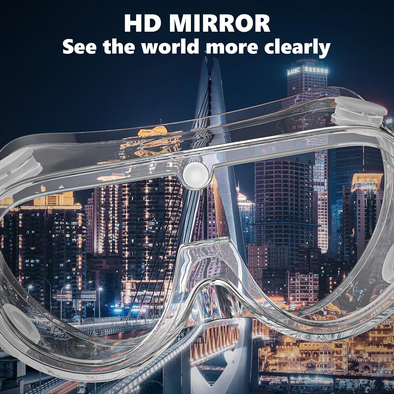 Super More Anti-Fog Protective Safety Goggles Clear Lens Wide-Vision