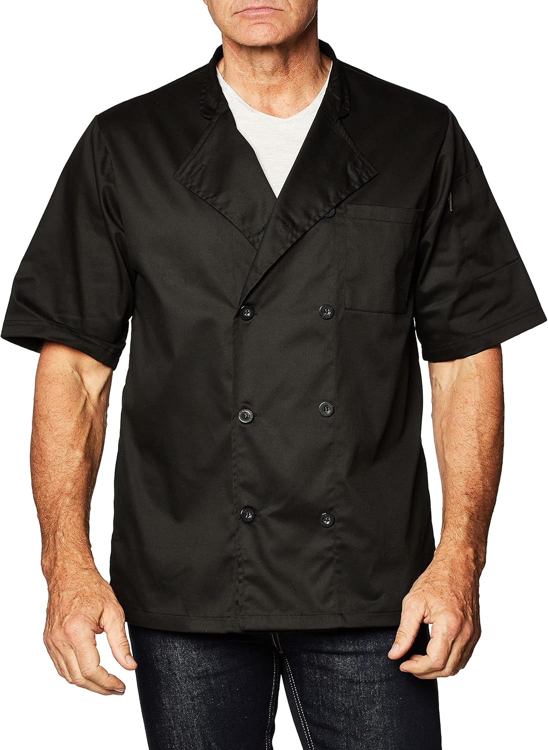 Chef Code Men's Short Sleeve Unisex Classic Chef Coat