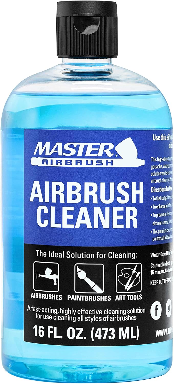 Master Airbrush Cleaner, 16-Ounce Pint Bottle Cleaning Solution