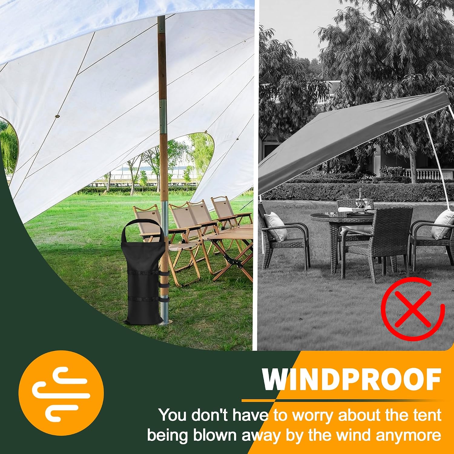 120 LBS Sand Bags for Canopy Legs Weights for Pop up Tent (Without Sand)