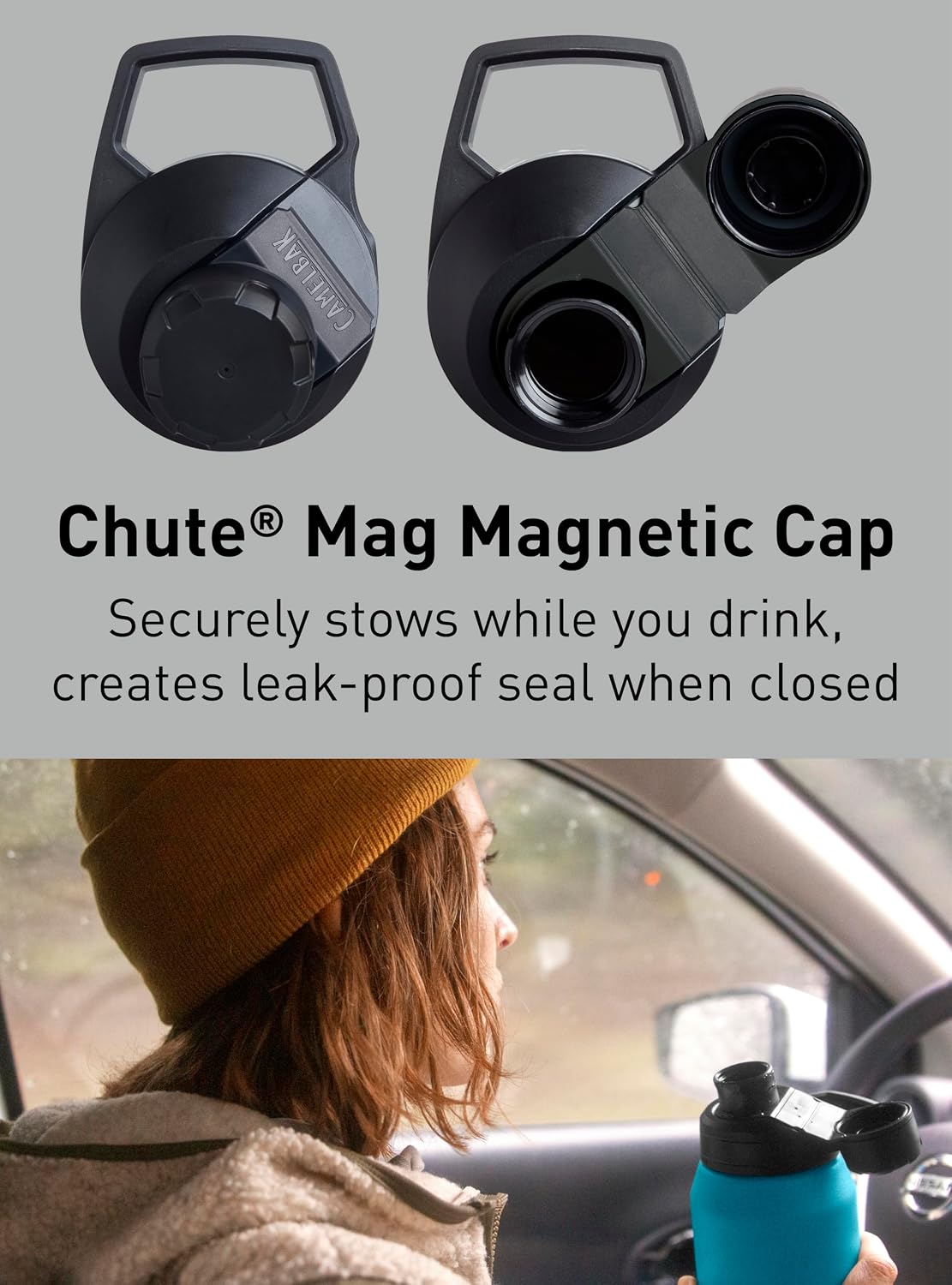CamelBak Chute Mag Vacuum Insulated Stainless Steel Water Bottle, Magnetic Leak‑Resistant Cap for Everyday Hydration