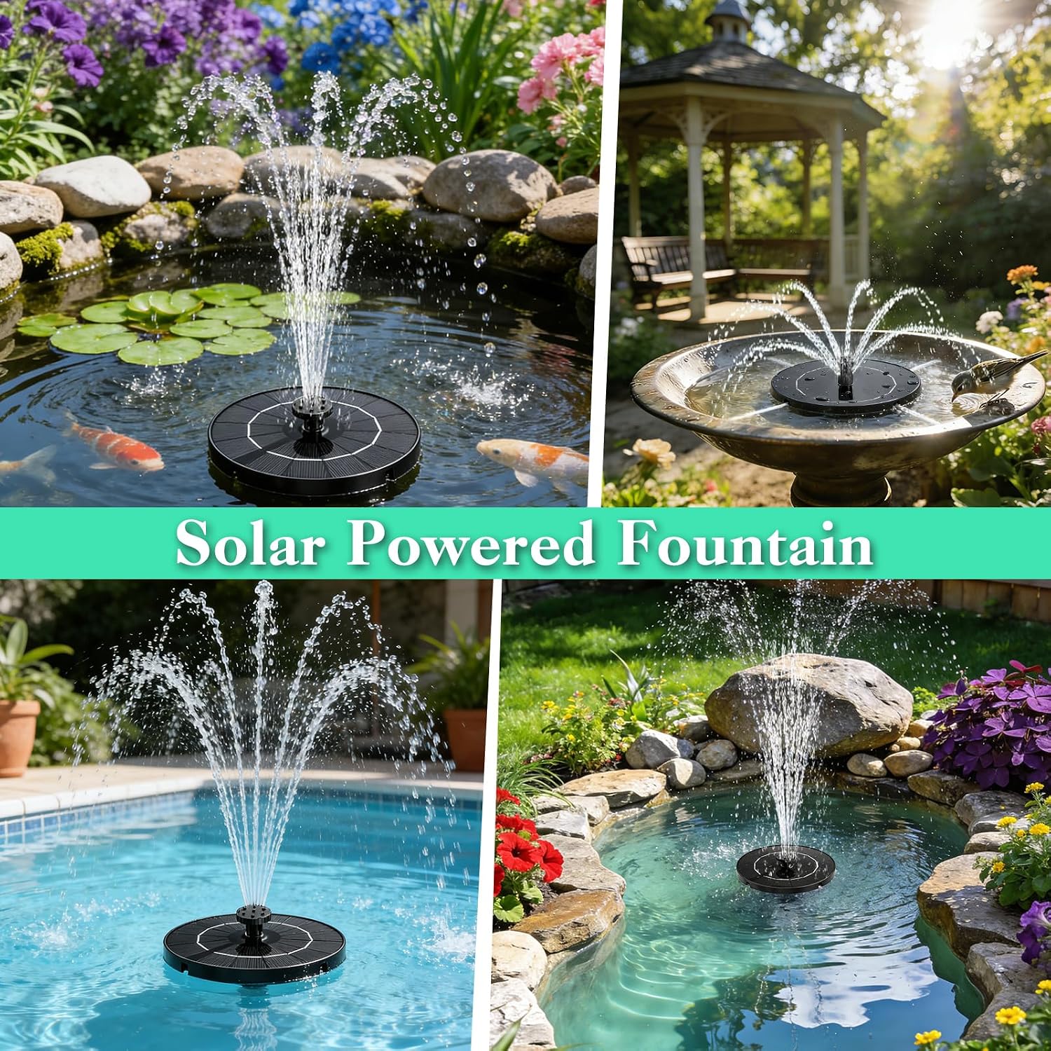 DDcafor Solar Fountain for Bird Bath 3.5W Solar Powered Water Fountain Pump