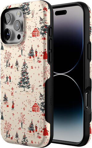 Casely iPhone 16 Pro Case | Winter Nostalgia | Vintage Holiday | Bold Protective Design | MagSafe Compatible Design