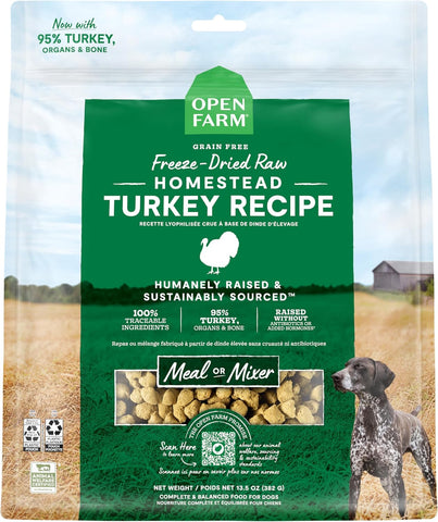 Open Farm Freeze Dried Raw Dog Food, Beef Bite-Sized Morsels, 31.5oz Bag