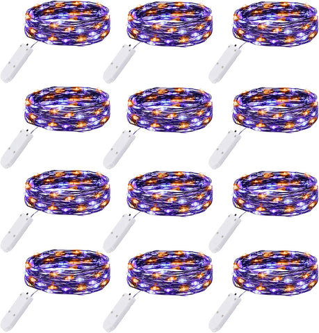 Brightown 12 Pack 7ft Battery Operated LED Fairy Lights for Xmas Decoration