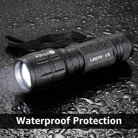 Lepro Lighting Ever LED Flashlight, High Lumens Waterproof Adjustable Focus