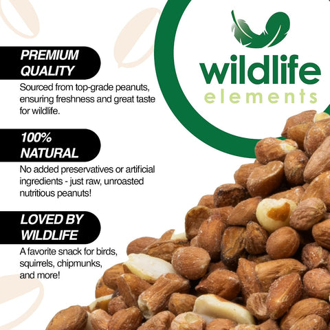 Wildlife Elements Peanut Party Unprocessed, Raw Shelled Peanuts Wildlife Animal Food, 25lb - Rich in Protein, Healthy Fats, and Essential Nutrients for Birds, Squirrels & Waterfowl
