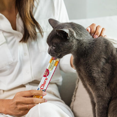 INABA Churu Senior Lickable Cat Treats, Chicken Variety, 20ct