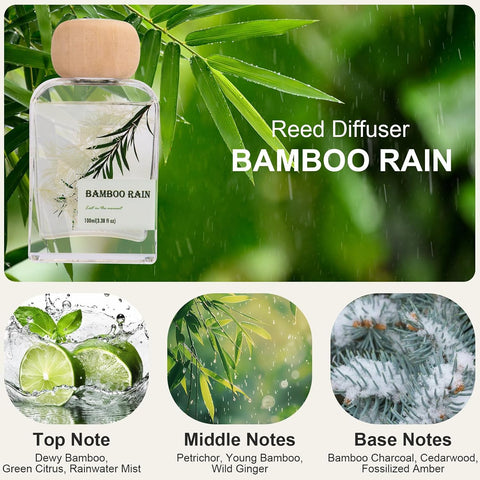 Bamboo Reed Diffuser, 3.34 Fl Oz