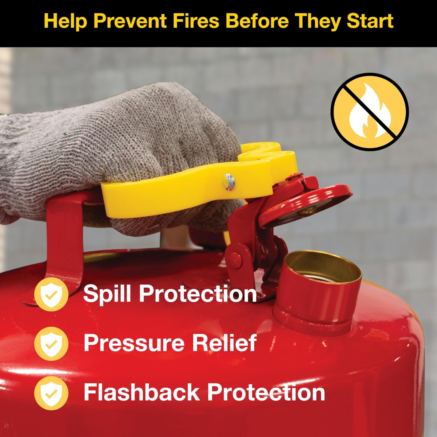 Eagle 5 Gallon Type I Red Safety Gas Can for Gasoline