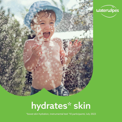 WaterWipes Sensitive+ Hydrating Boost Wipes, 3-In-1 Cleans, Cares, Hydrates, 99% Water with Aloe Vera, Unscented & Hypoallergenic Baby Wipes, 60 Count (1 Pack)