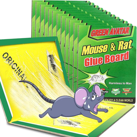 Ezoon 12 Pack Large Mouse Glue Traps with Enhanced Stickiness