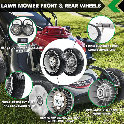 CheeMuii 4PCS HRR216 Lawn Mower Drive Wheel Fit for Honda HRR216 Lawn Mower