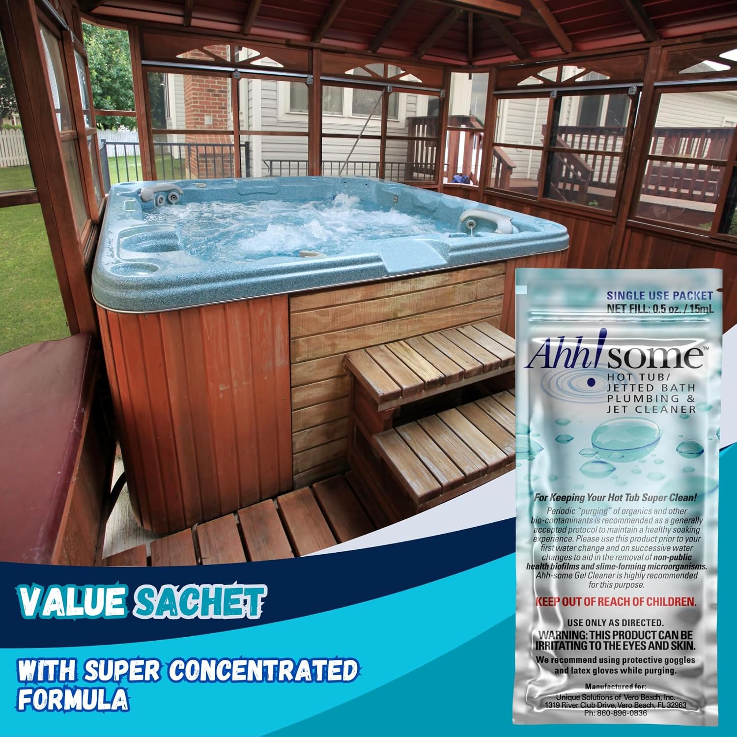 Ahhsome Hot Tub Serum Cleaner Sachet