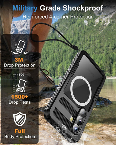 IP68 Waterproof Case for Samsung Galaxy S26, Magnetic, Black