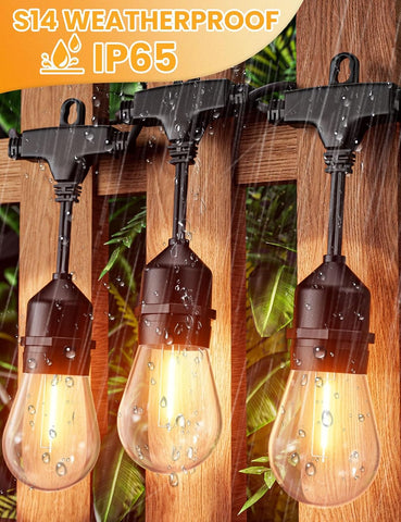Svater Outdoor String Lights 75 FT LED Outside Patio E26 Edison Waterproof