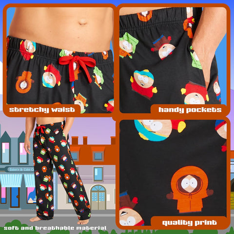 Get Trend South Park Mens Pajama Bottoms - Comfy Cotton Loungewear Trousers, Gifts for Him