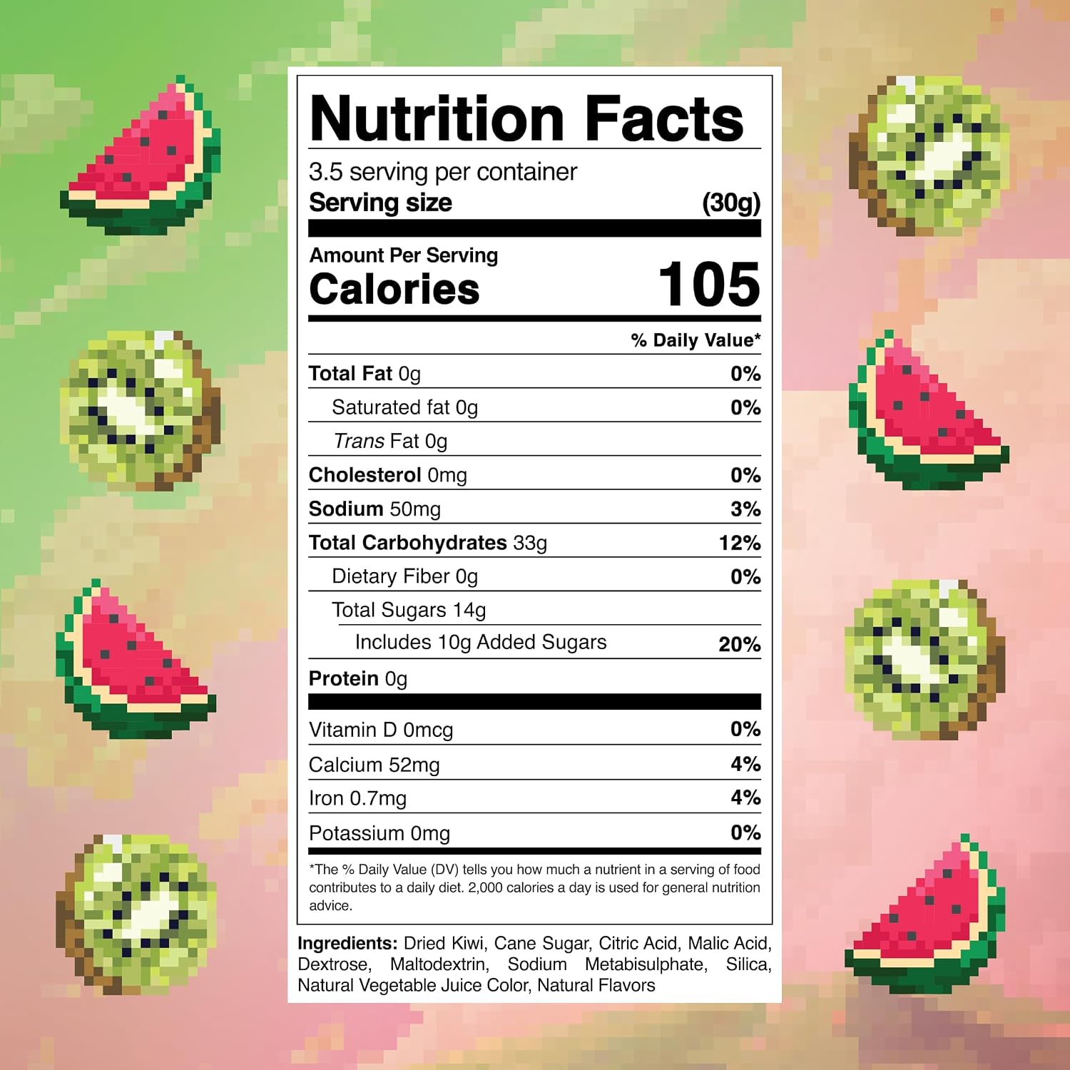 Final Boss Sour Fruit Candy, Watermelon Kiwi, Level 3, 1 Pack
