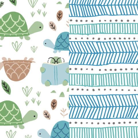 The Honest Company Clean Conscious Diapers | Plant-Based, Sustainable | Turtle Time + Dots & Dashes | Club Box, Size 2 (12-18 lbs), 72 Count