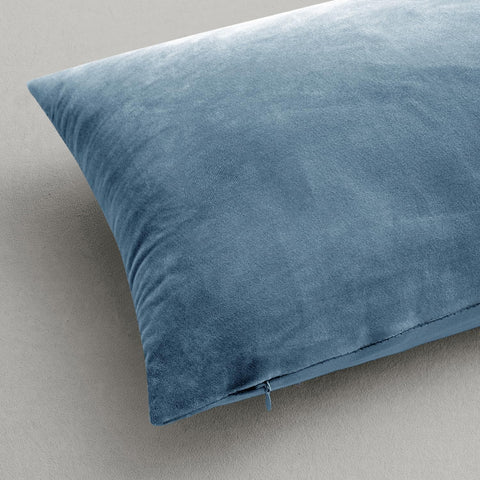 MIULEE Velvet Throw Pillow Covers 18x18 Inch Pack of 2 Blue Gray
