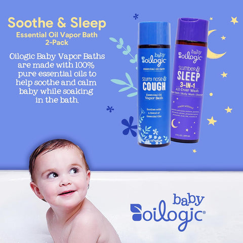 Oilogic Stuffy Nose & Cough & Sleep & Slumber, Baby Bath Essentials