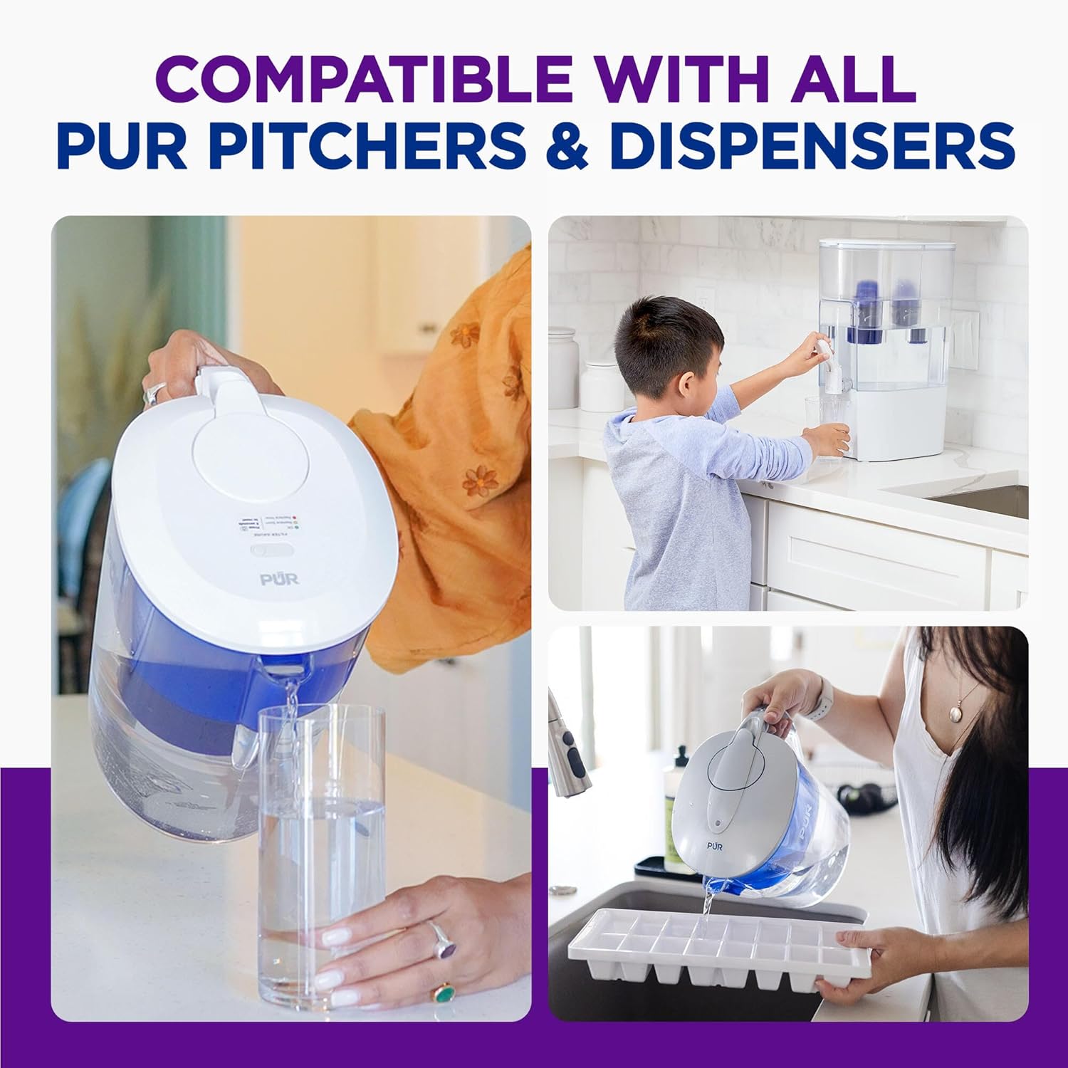 PUR Water Pitcher & Dispenser Replacement Filter 4-Pack