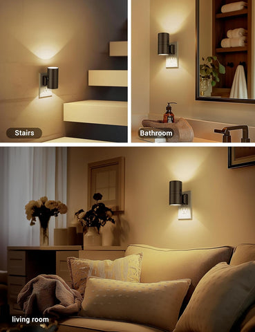 JandCase Night Lights Plug into Wall, Dimmable Night Light, Dusk to Dawn