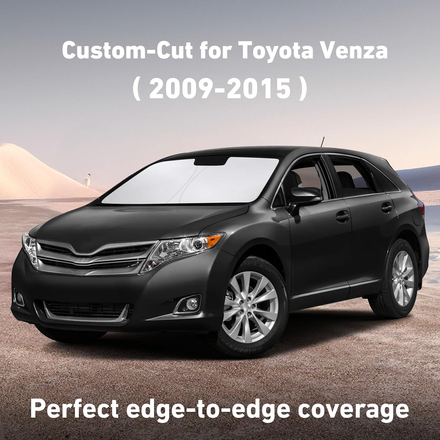 EcoNour Windshield Sunshade Compatible for Toyota Venza 2009-2013 2014 2015