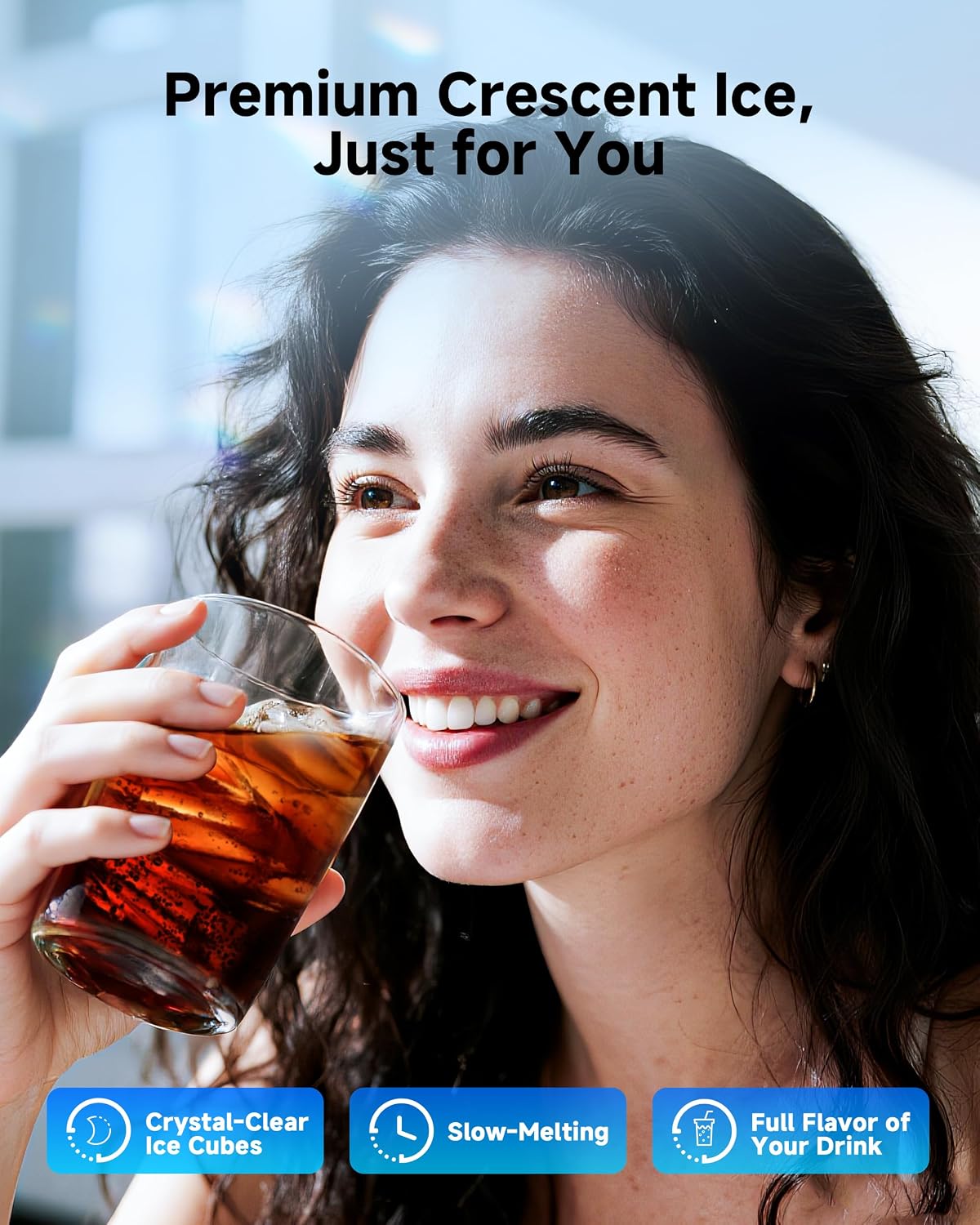 Countertop Ice Maker with Self-Cleaning, Ice Maker for Home Bar