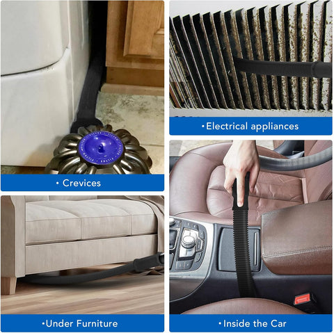 Sealegend Dryer Vent Cleaner Kit, Universal Vacuum Hose Attachment Black