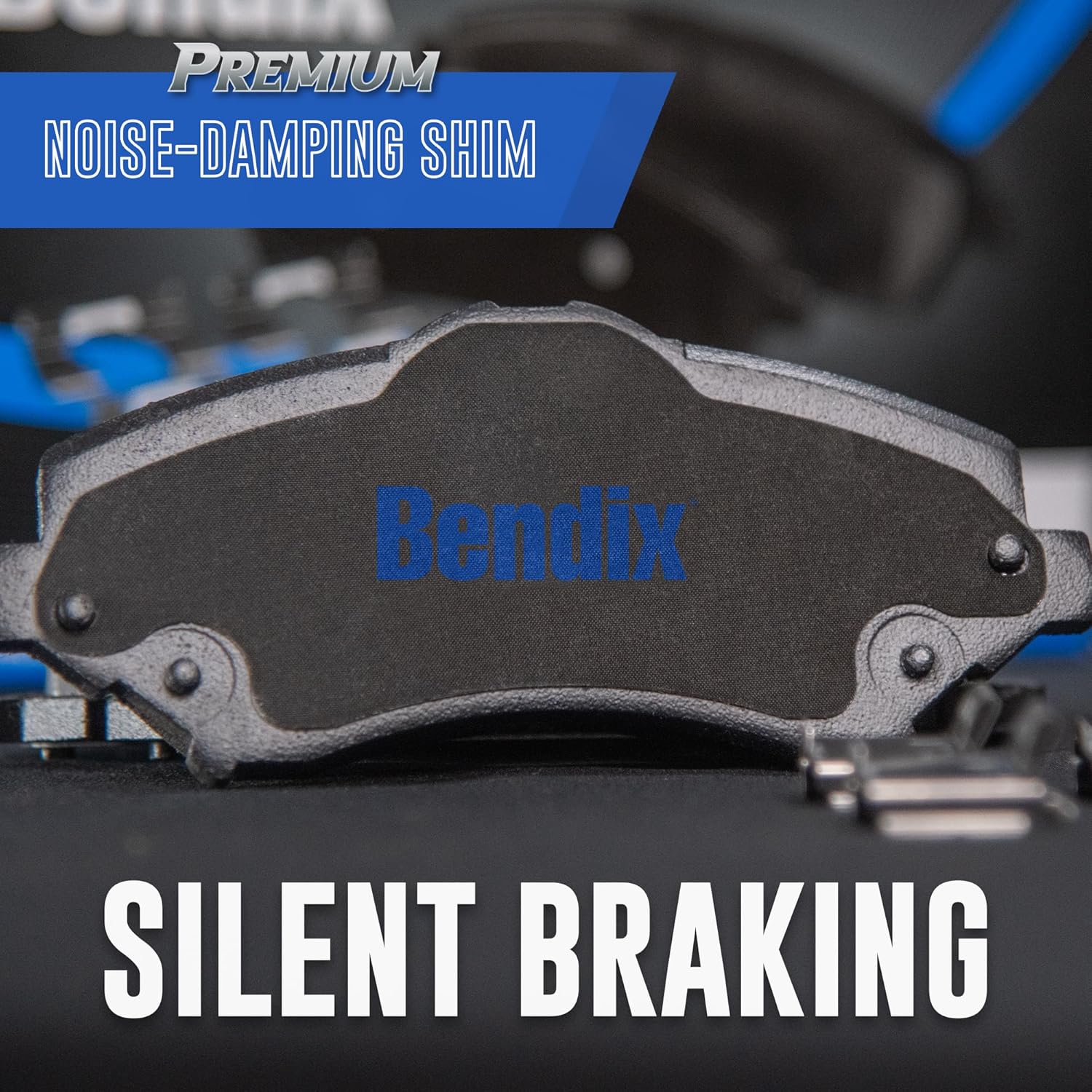 Bendix Premium SBC1565 Ceramic Rear Brake Pads for Nissan NV1500 2021-2012, NV2500 2021-2012, NV3500 2021-2012, TITAN XD 2019-2016