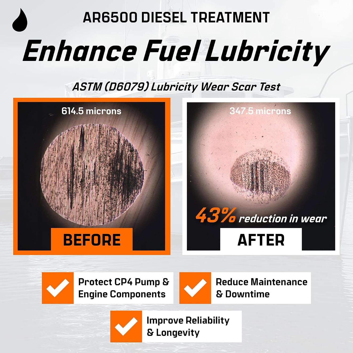 Archoil AR6500 Diesel Treatment (40 oz) Treats 400 Gallons, Diesel Fuel Additive - Lubricity Improver, Injector Cleaner, DPF & Turbo Deposit Control, Cetane Booster