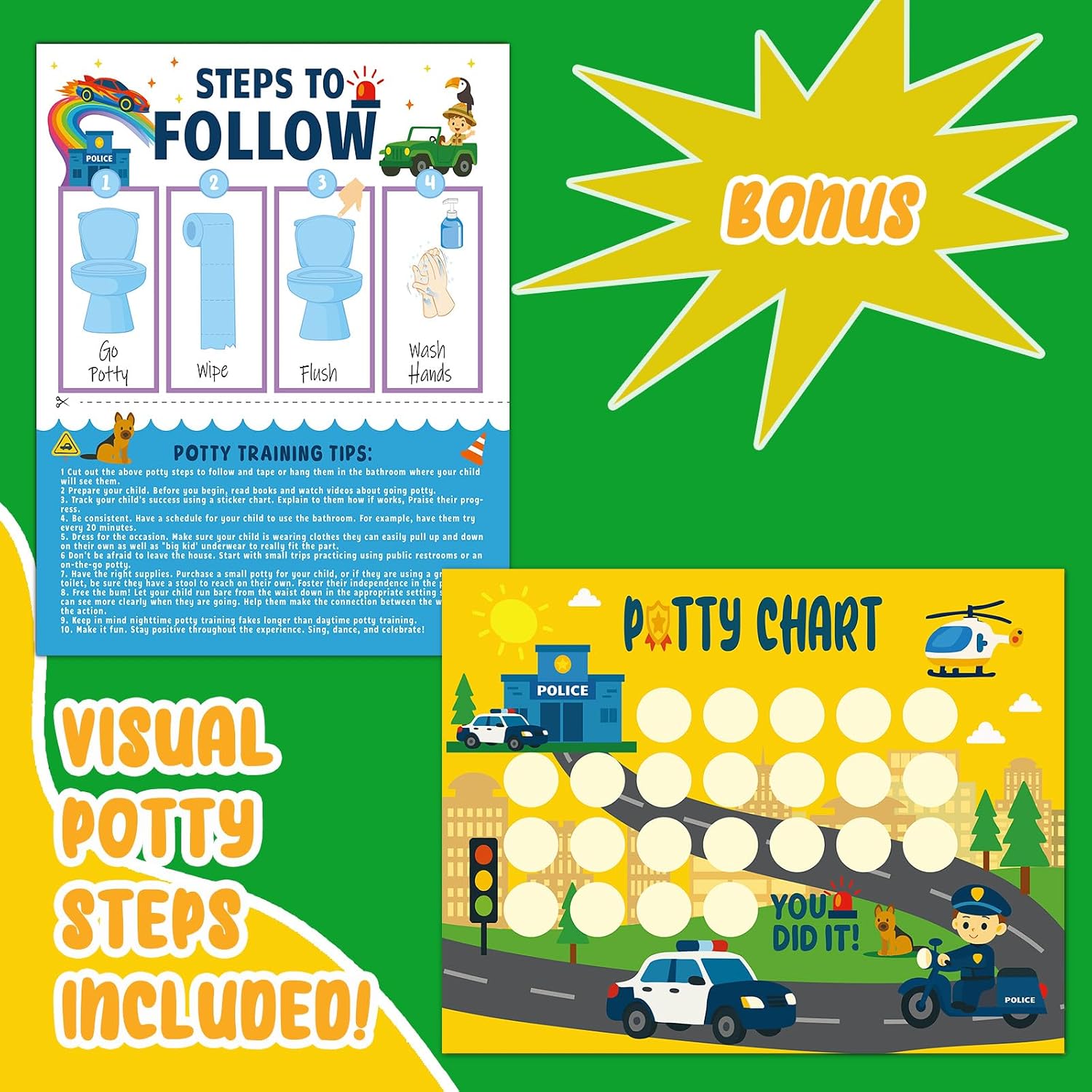 Potty Training Chart for Toddler Potty Training Sticker Chart 5 Fun Styles 17 PCS Potty Chart for Boys with Stickers Stickers for Kids Potty Training Reward