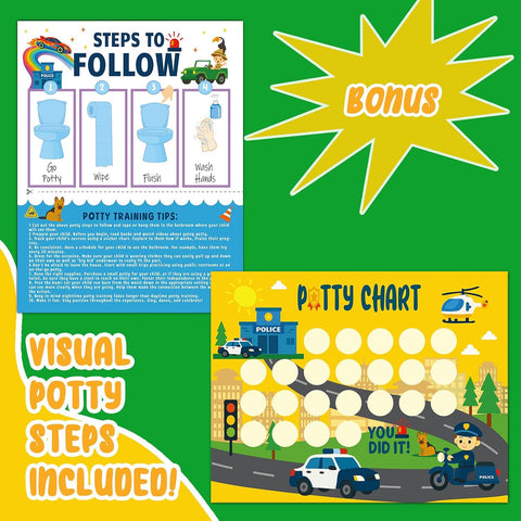 Potty Training Chart for Toddler Potty Training Sticker Chart 5 Fun Styles 17 PCS Potty Chart for Boys with Stickers Stickers for Kids Potty Training Reward