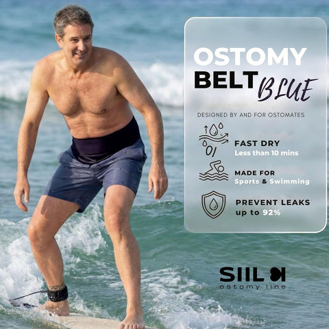 SIIL Ostomy Belt Blue for Men & Women | Ostomy Bag Covers for Colostomy, Ileostomy, Urostomy | Stoma Support Belt