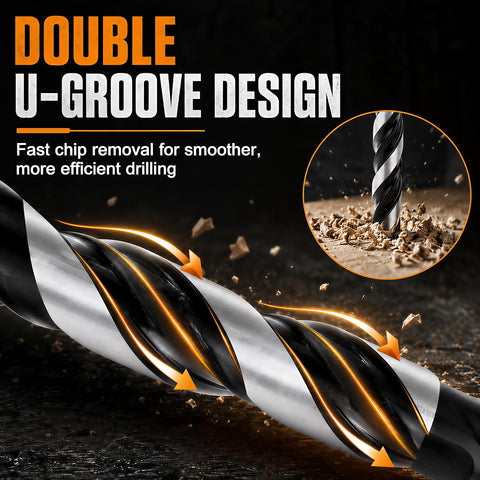 10-Piece Masonry Drill Bit Set & Concrete Drill Bit Set, 7 Sizes, 1/8"-1/2"