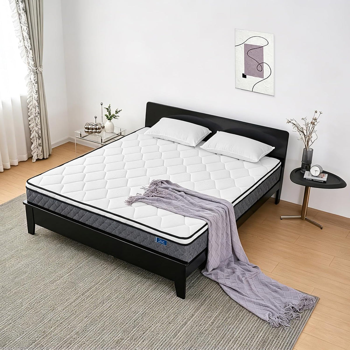 Full Size Mattress, 12 inch Cooling Hybrid Full Mattress in a Box