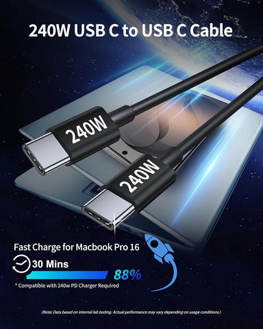 130W 3-Port USB C Super Fast Car Charger (with Voltage Display) for Samsung
