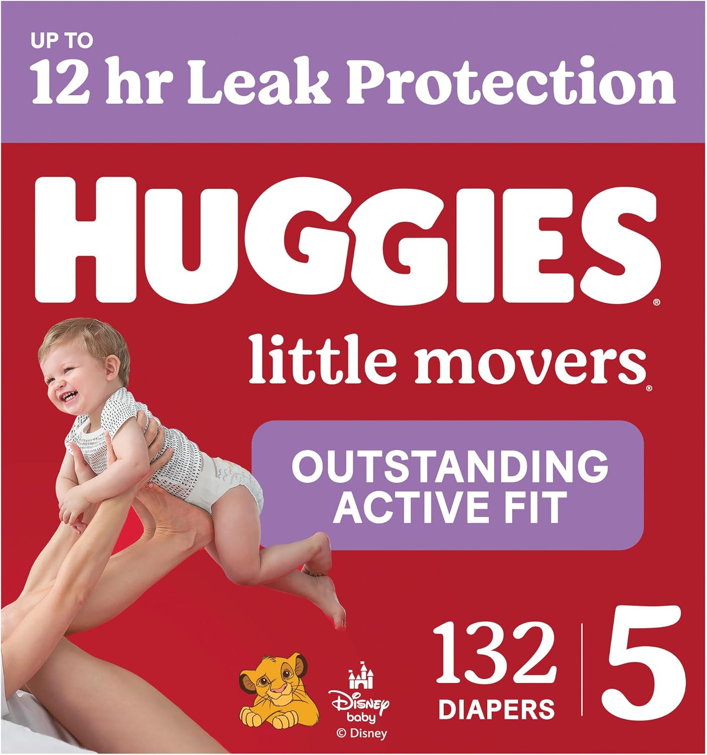 Huggies Little Movers Diapers Size 5, 132 Count (2 Packs of 66)