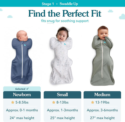 Love to Dream Swaddle Up Bamboo Baby Sleep Sack | 1.0 TOG, 5-8.5lbs, Blue