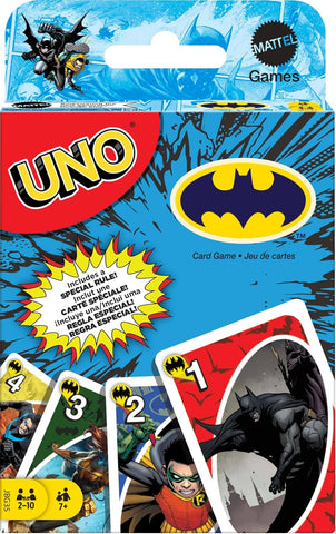 Mattel Games UNO Batman Card Game for Kids, Adults & Family with Collectible Deck & Special Rule Inspired by Batman Comics
