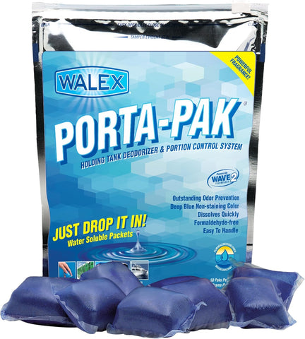Walex Porta-Pak Commercial Toilet Deodorizer Drop-Ins - Sunglow Scent, 50Pk