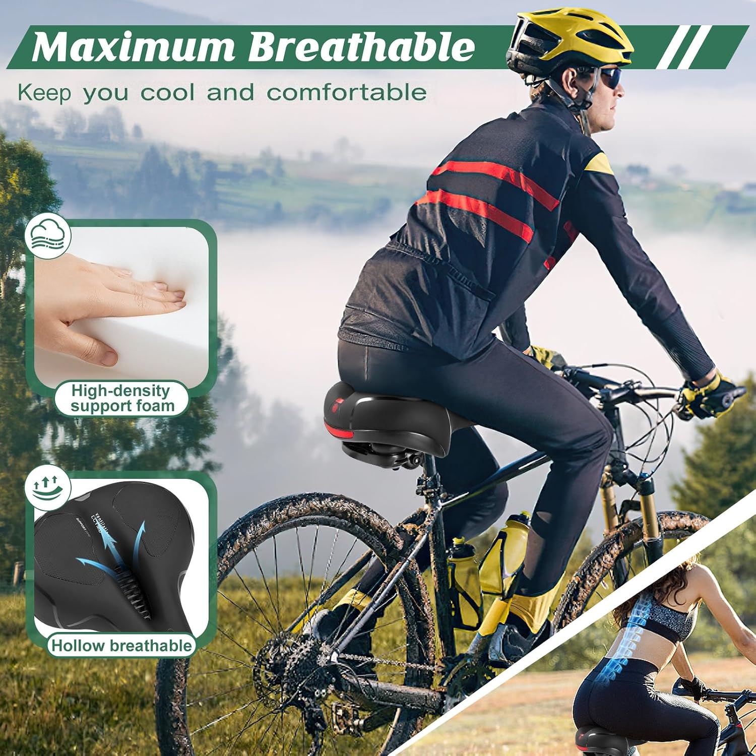 Bike Seat Saddle for Men Women Comfortable Replacement
